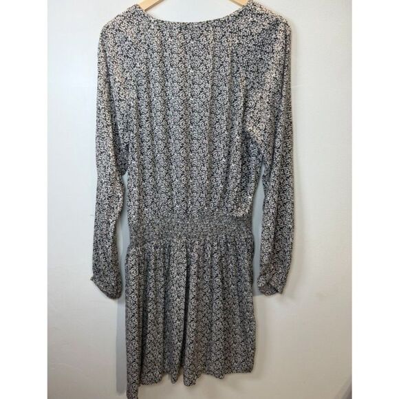 Faherty Montara Mini Dress Women’s Size Large Blue Leaf Batik Short Sleeve - Picture 4 of 9